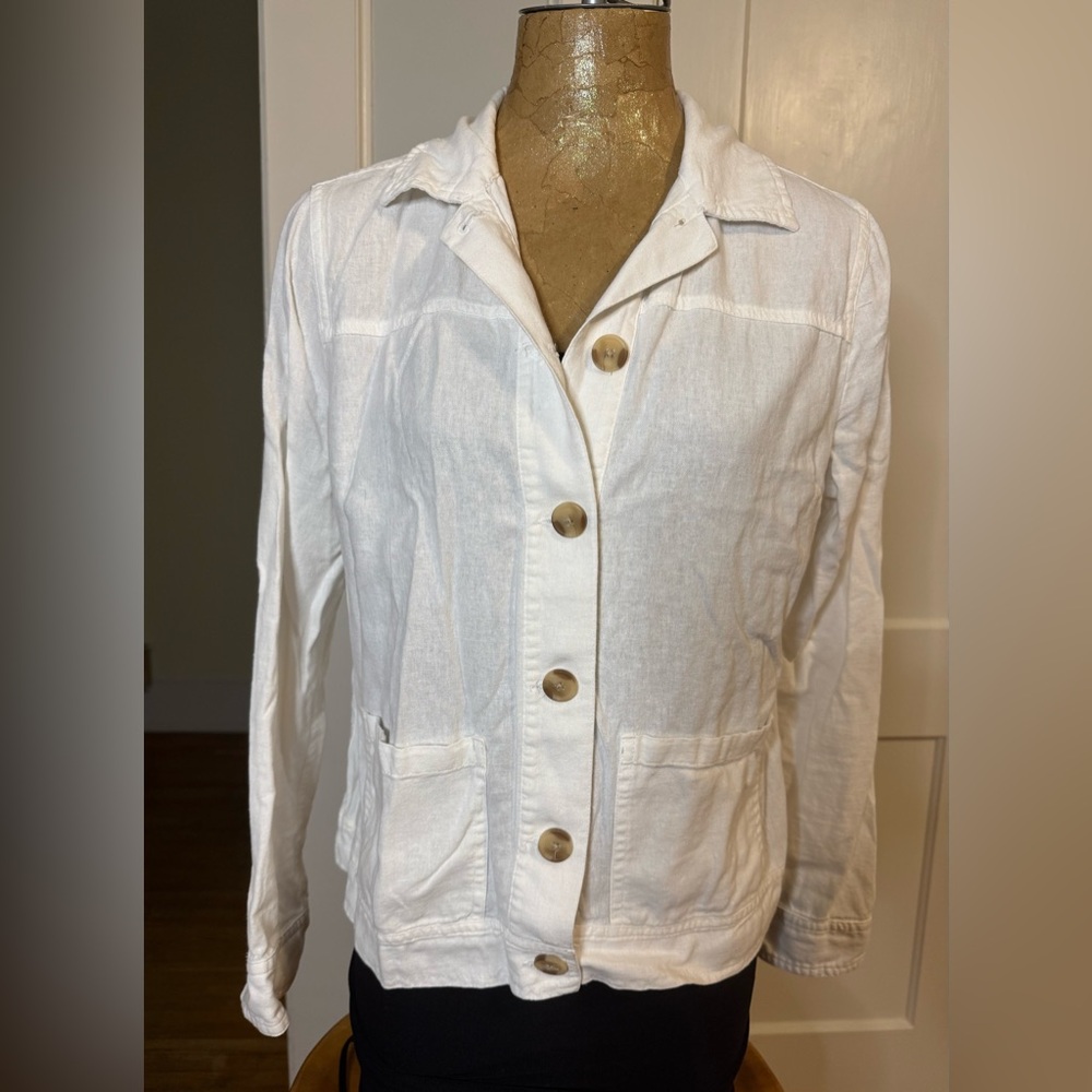 New Directions White Utility Jacket
